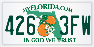FL license plate 4263FW