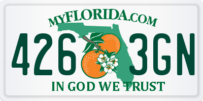FL license plate 4263GN