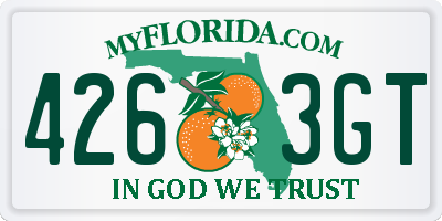 FL license plate 4263GT