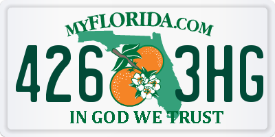 FL license plate 4263HG