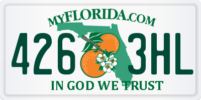 FL license plate 4263HL