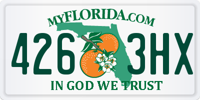FL license plate 4263HX