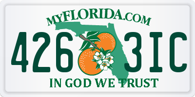 FL license plate 4263IC