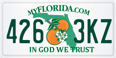 FL license plate 4263KZ
