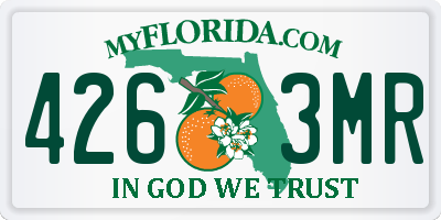 FL license plate 4263MR