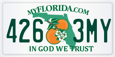 FL license plate 4263MY