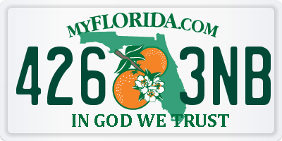 FL license plate 4263NB