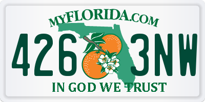 FL license plate 4263NW