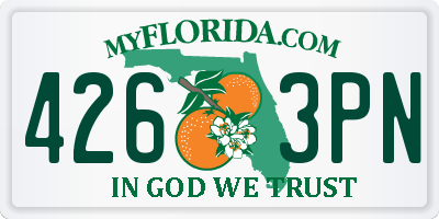 FL license plate 4263PN