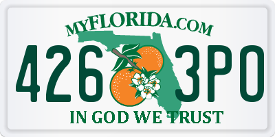 FL license plate 4263PO