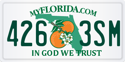 FL license plate 4263SM