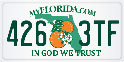 FL license plate 4263TF