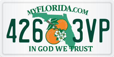 FL license plate 4263VP