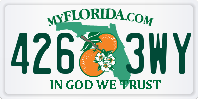 FL license plate 4263WY