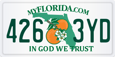 FL license plate 4263YD