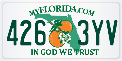 FL license plate 4263YV