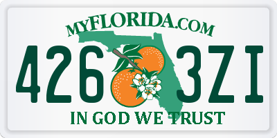 FL license plate 4263ZI