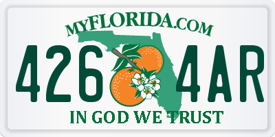 FL license plate 4264AR