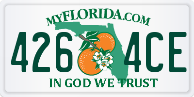 FL license plate 4264CE