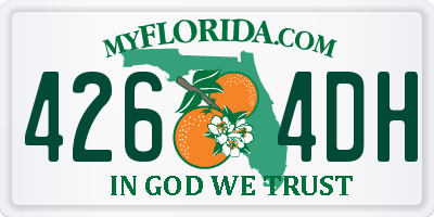 FL license plate 4264DH