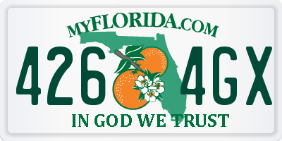 FL license plate 4264GX