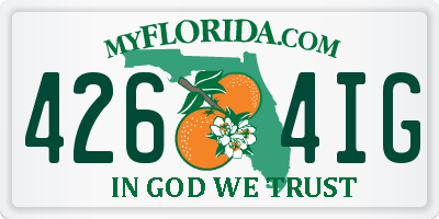 FL license plate 4264IG