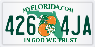 FL license plate 4264JA