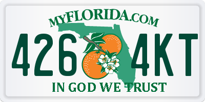 FL license plate 4264KT