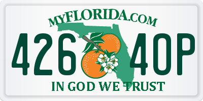 FL license plate 4264OP