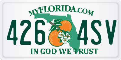 FL license plate 4264SV