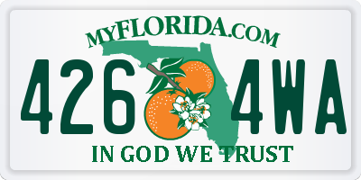 FL license plate 4264WA