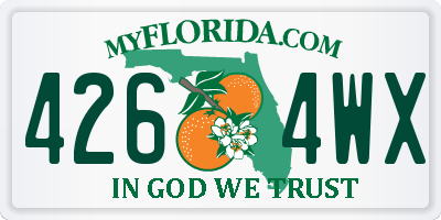 FL license plate 4264WX