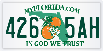 FL license plate 4265AH