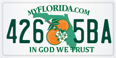 FL license plate 4265BA