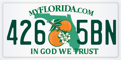 FL license plate 4265BN