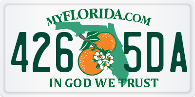 FL license plate 4265DA