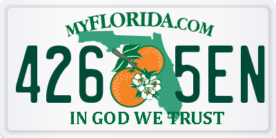 FL license plate 4265EN