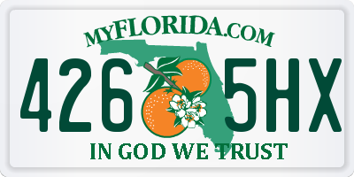 FL license plate 4265HX