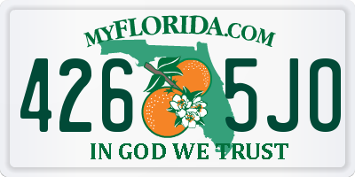 FL license plate 4265JO