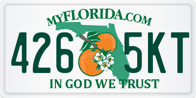 FL license plate 4265KT