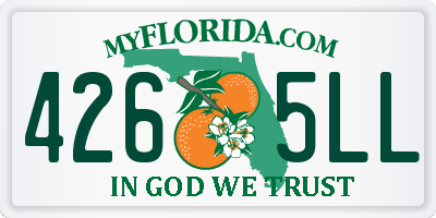 FL license plate 4265LL