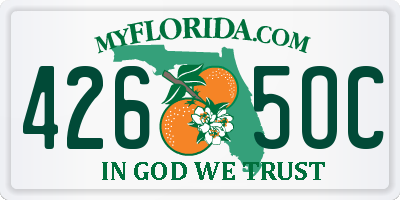 FL license plate 4265OC