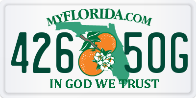 FL license plate 4265OG