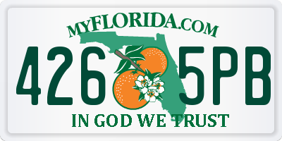 FL license plate 4265PB