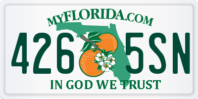 FL license plate 4265SN