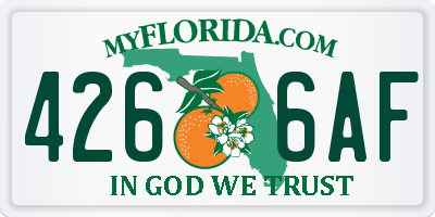 FL license plate 4266AF