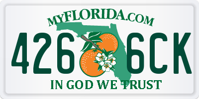 FL license plate 4266CK