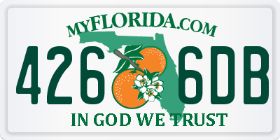 FL license plate 4266DB