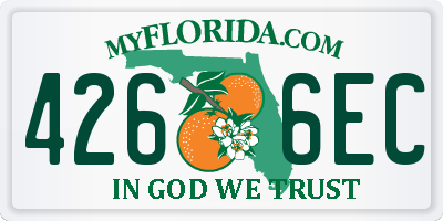 FL license plate 4266EC
