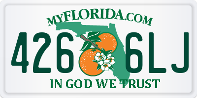 FL license plate 4266LJ